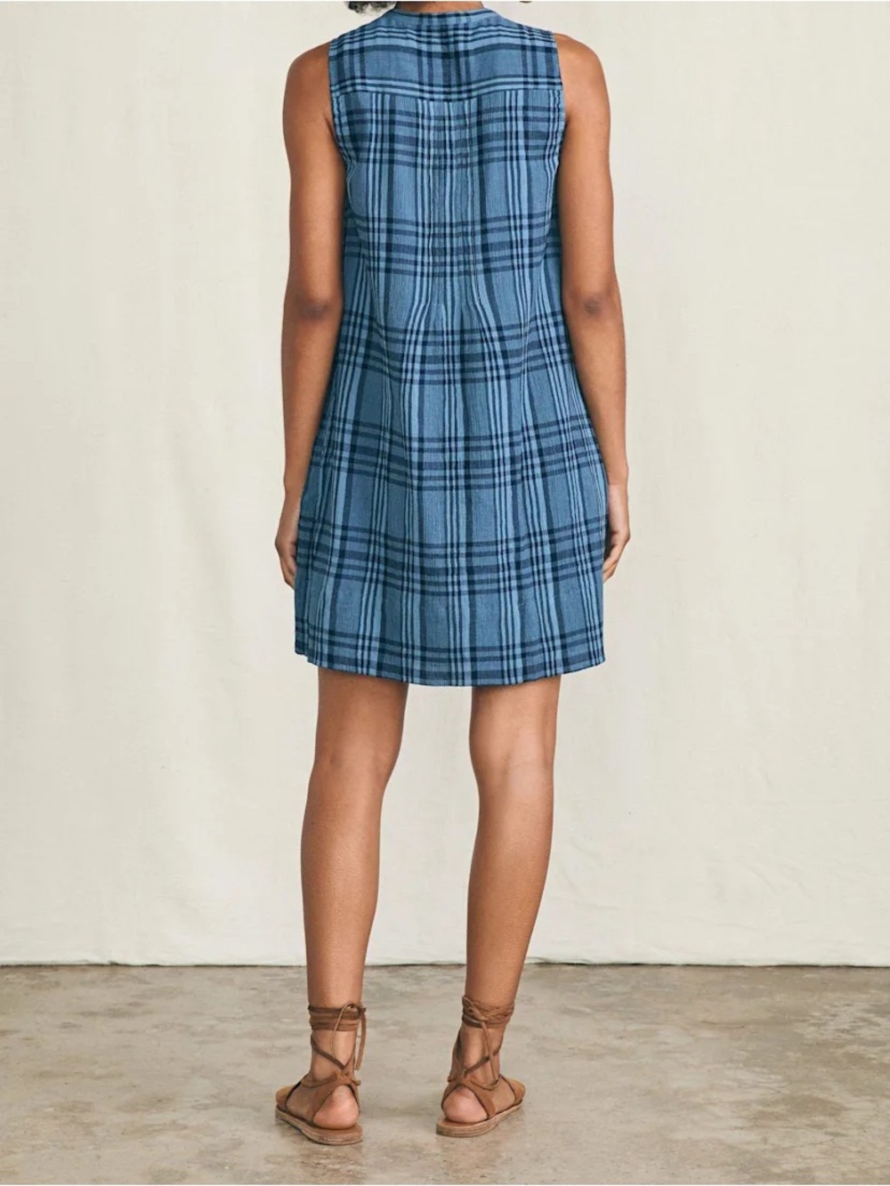 Women's Faherty Issa - Clearwater Navy Plaid - Picture 8 of 11